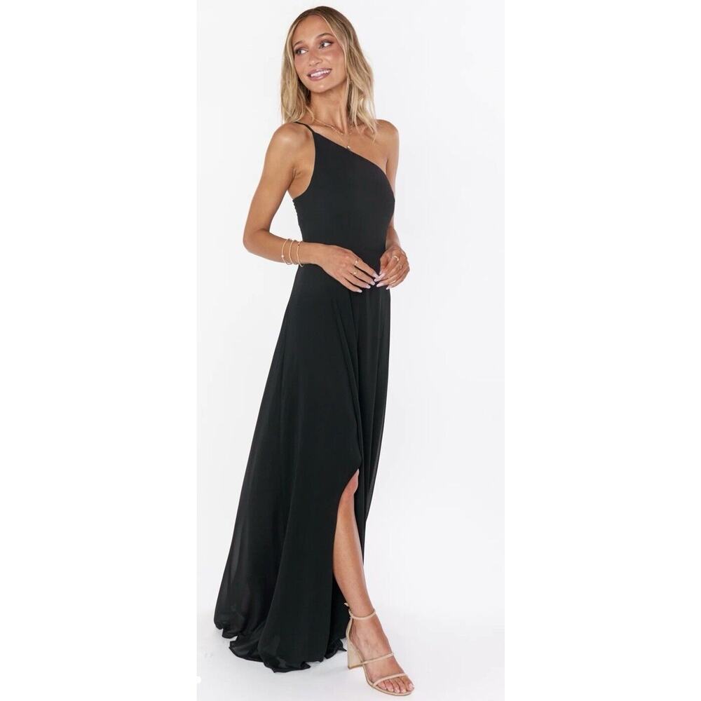 Show Me Your MuMu One-Shoulder Black Maxi Dress